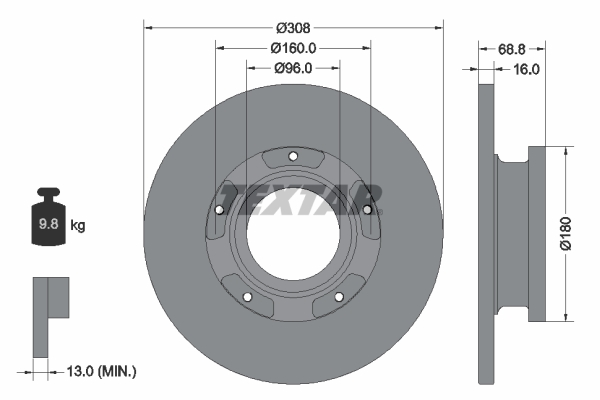 Brake Disc - 92273903 TEXTAR