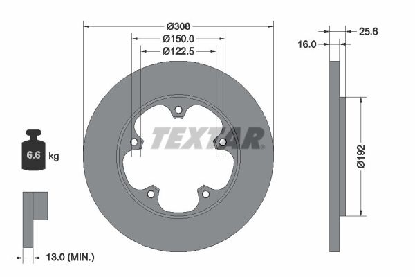 Brake Disc - 92274103 TEXTAR