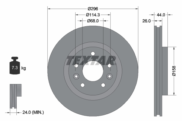 Brake Disc - 92274203 TEXTAR