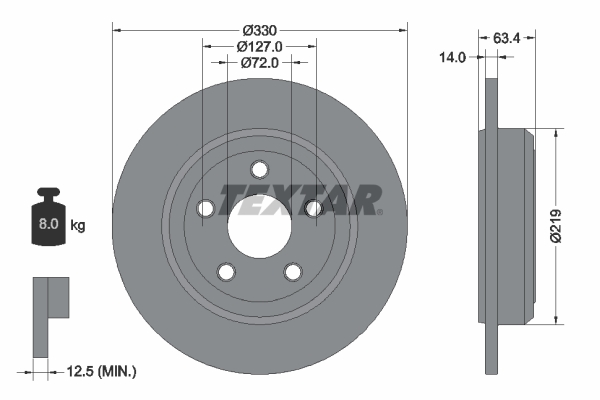 Brake Disc - 92274703 TEXTAR