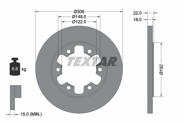 Brake Disc - 92275803 TEXTAR