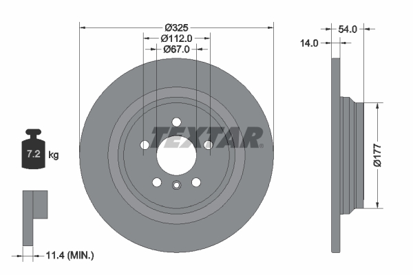 Brake Disc - 92277405 TEXTAR