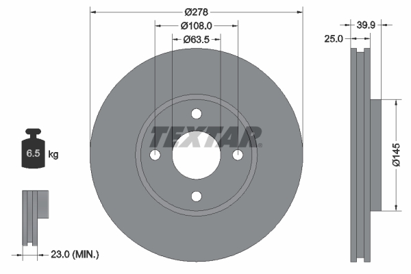 Brake Disc - 92279003 TEXTAR