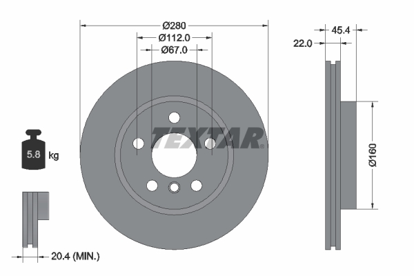 Brake Disc - 92279203 TEXTAR