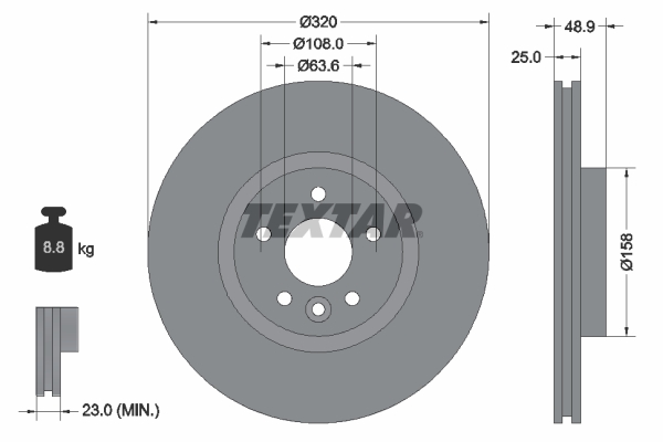 Brake Disc - 92282105 TEXTAR