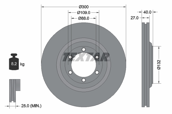 Brake Disc - 92282403 TEXTAR