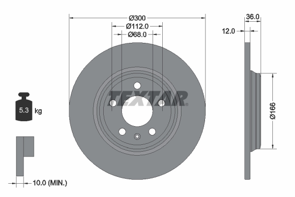 Brake Disc - 92282803 TEXTAR
