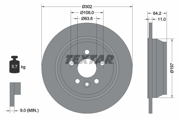 Brake Disc - 92283003 TEXTAR
