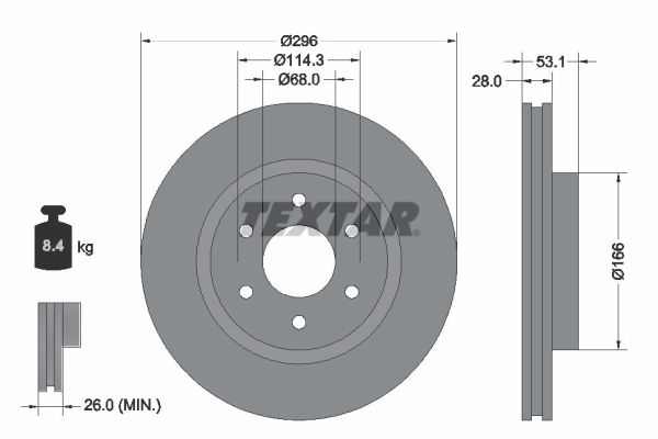Brake Disc - 92285803 TEXTAR