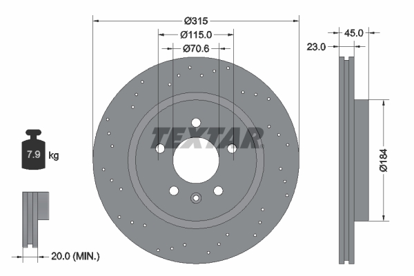 Brake Disc - 92290003 TEXTAR