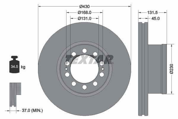 Brake Disc - 93291200 TEXTAR