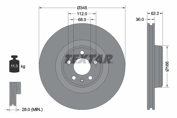 Brake Disc - 92294305 TEXTAR