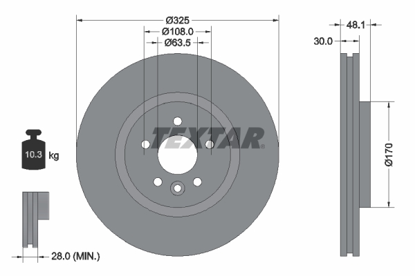 Brake Disc - 92300505 TEXTAR