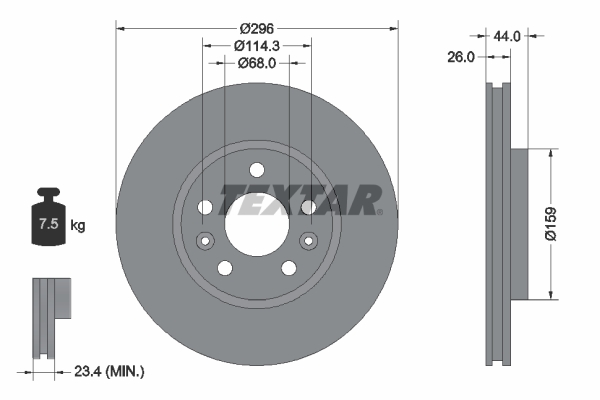 Brake Disc - 92300703 TEXTAR