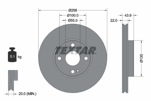 Brake Disc - 92300903 TEXTAR