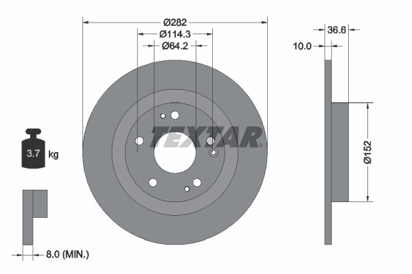 Brake Disc - 92301303 TEXTAR