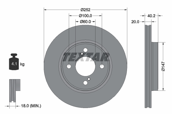 Brake Disc - 92303703 TEXTAR