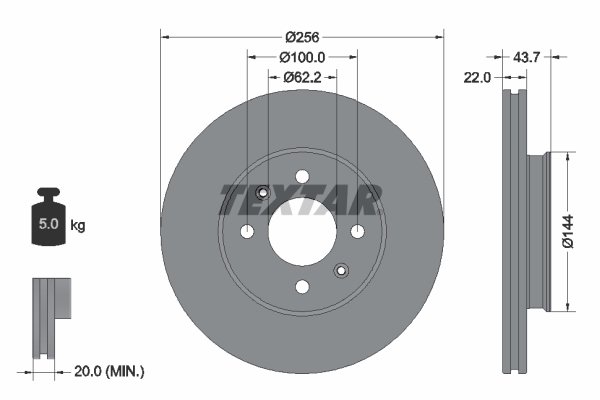 Brake Disc - 92304603 TEXTAR