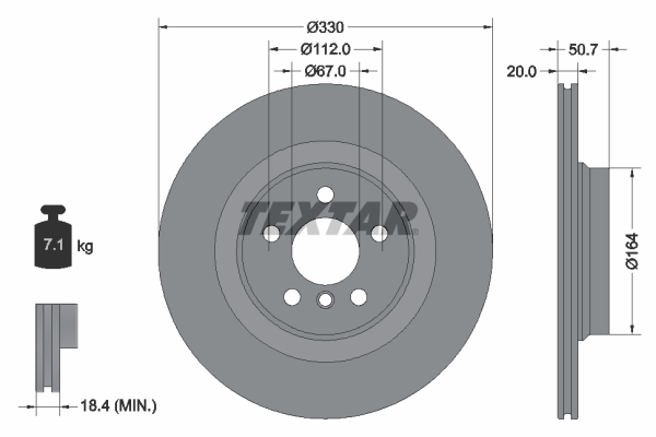 Brake Disc - 92306805 TEXTAR