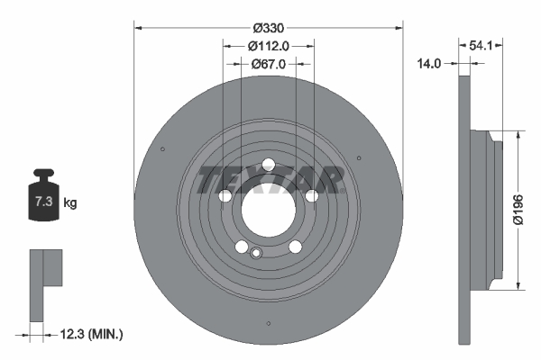 Brake Disc - 92306905 TEXTAR