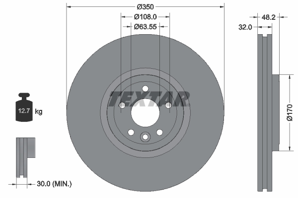 Brake Disc - 92308105 TEXTAR