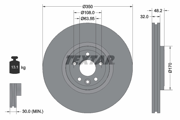 Brake Disc - 92308205 TEXTAR