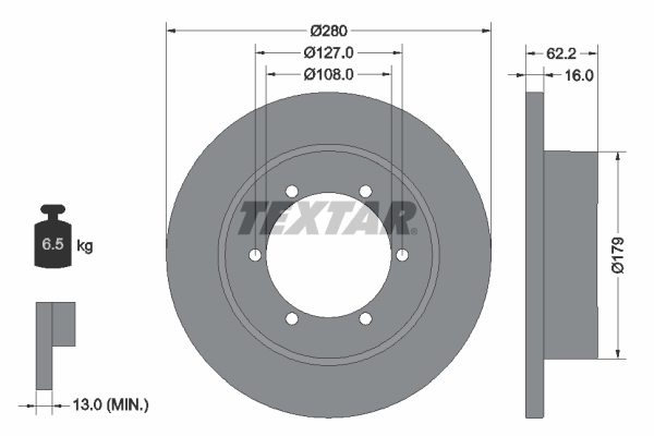 Brake Disc - 92308500 TEXTAR