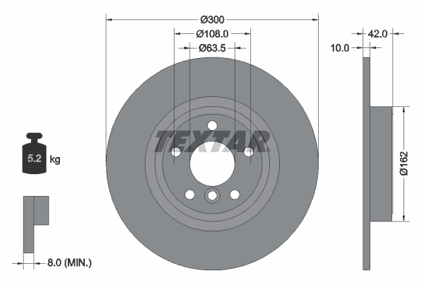 Brake Disc - 92309505 TEXTAR