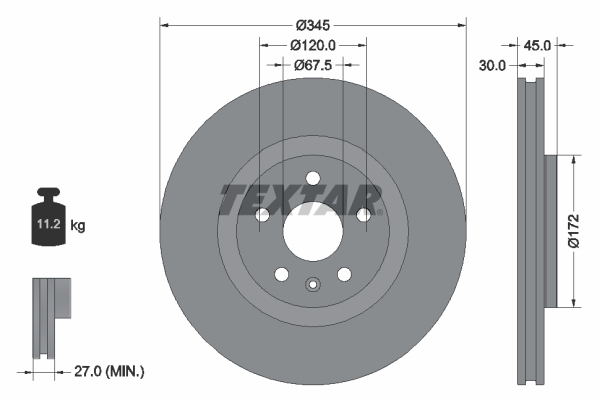 Brake Disc - 92314505 TEXTAR