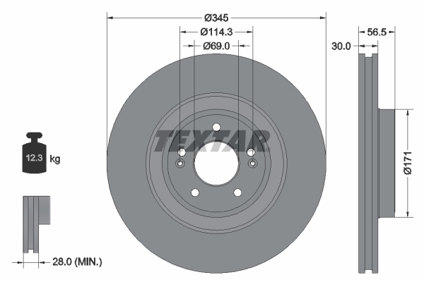 Brake Disc - 92314805 TEXTAR