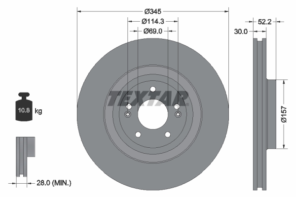 Brake Disc - 92315103 TEXTAR