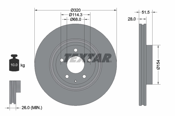 Brake Disc - 92315203 TEXTAR