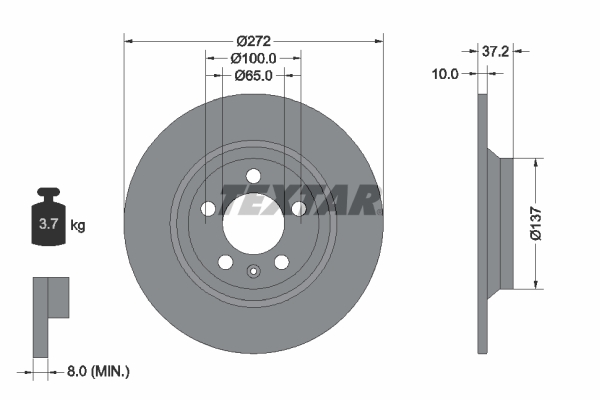 Brake Disc - 92315303 TEXTAR