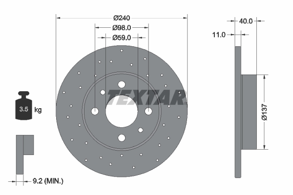Brake Disc - 92316003 TEXTAR