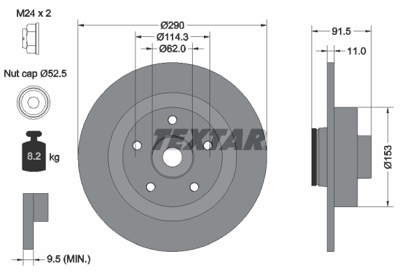 Brake Disc - 92317603 TEXTAR