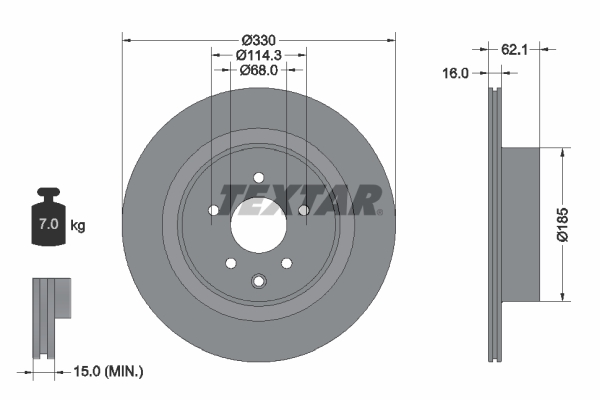 Brake Disc - 92319703 TEXTAR
