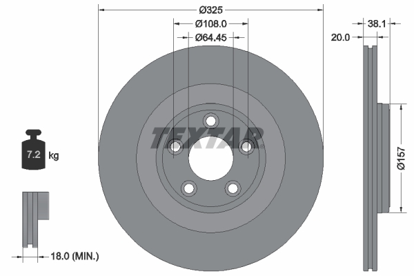 Brake Disc - 92319905 TEXTAR