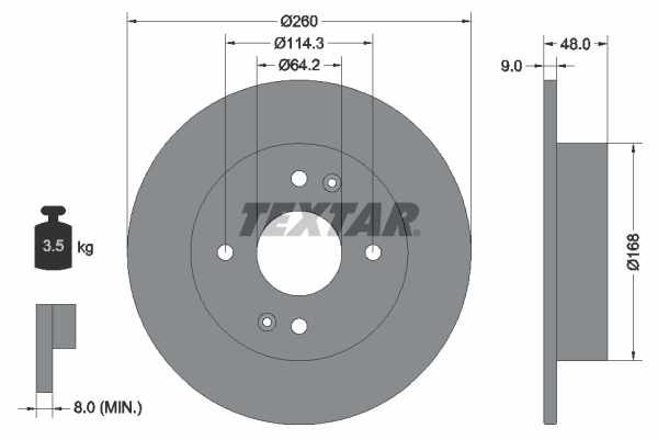 Brake Disc - 92320203 TEXTAR