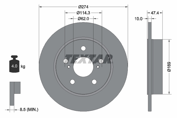 Brake Disc - 92321103 TEXTAR