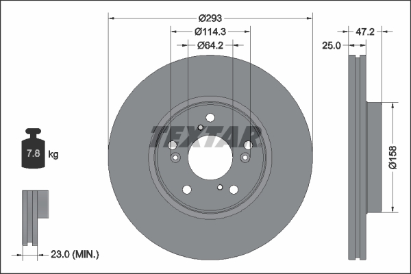 Brake Disc - 92321303 TEXTAR