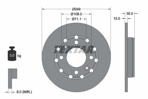 Brake Disc - 92325803 TEXTAR