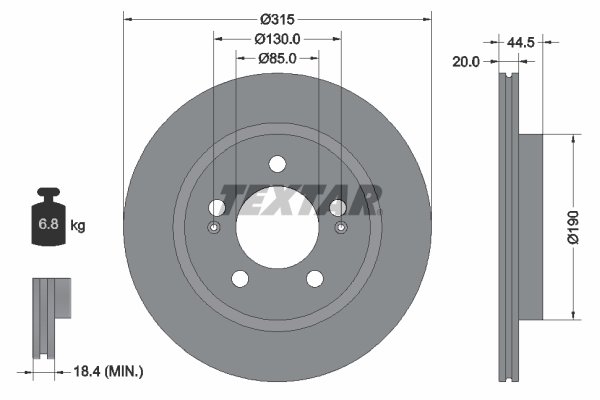 Brake Disc - 92332903 TEXTAR