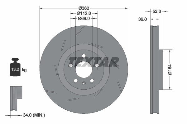 Brake Disc - 92334205 TEXTAR