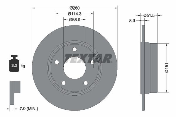 Brake Disc - 92335803 TEXTAR