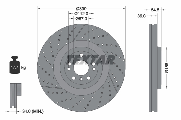 Brake Disc - 92337005 TEXTAR