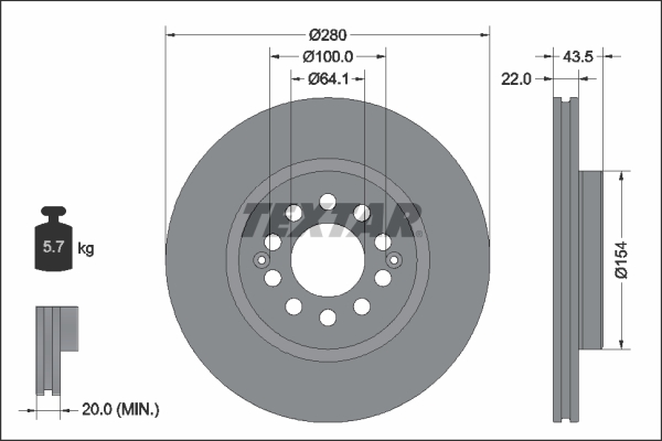 Brake Disc - 92342603 TEXTAR