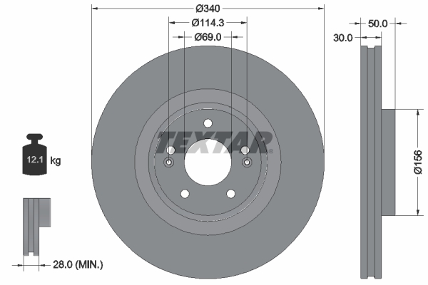 Brake Disc - 92342803 TEXTAR