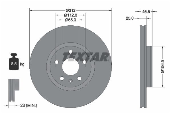 Brake Disc - 92343203 TEXTAR