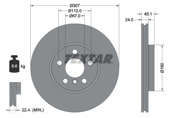 Brake Disc - 92347205 TEXTAR