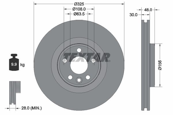 Brake Disc - 92348805 TEXTAR